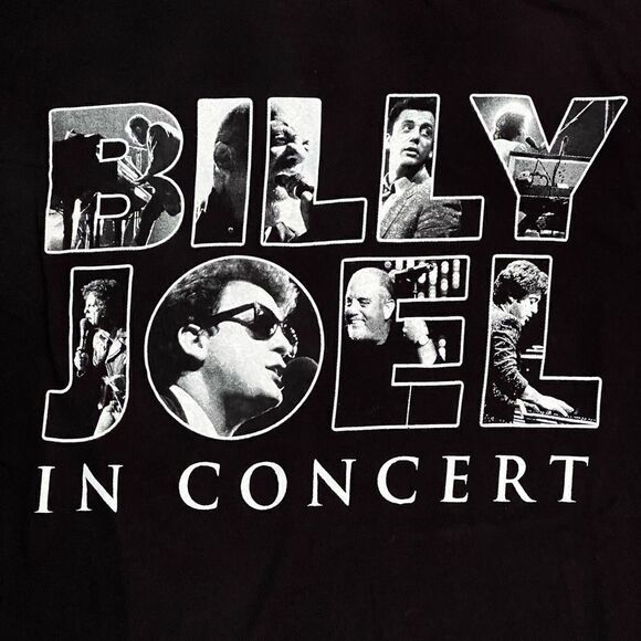 ’16 Billy Joel Live In Concert Nationals Park Black Graphic Tee Shirt / Size M - Picture 3 of 5